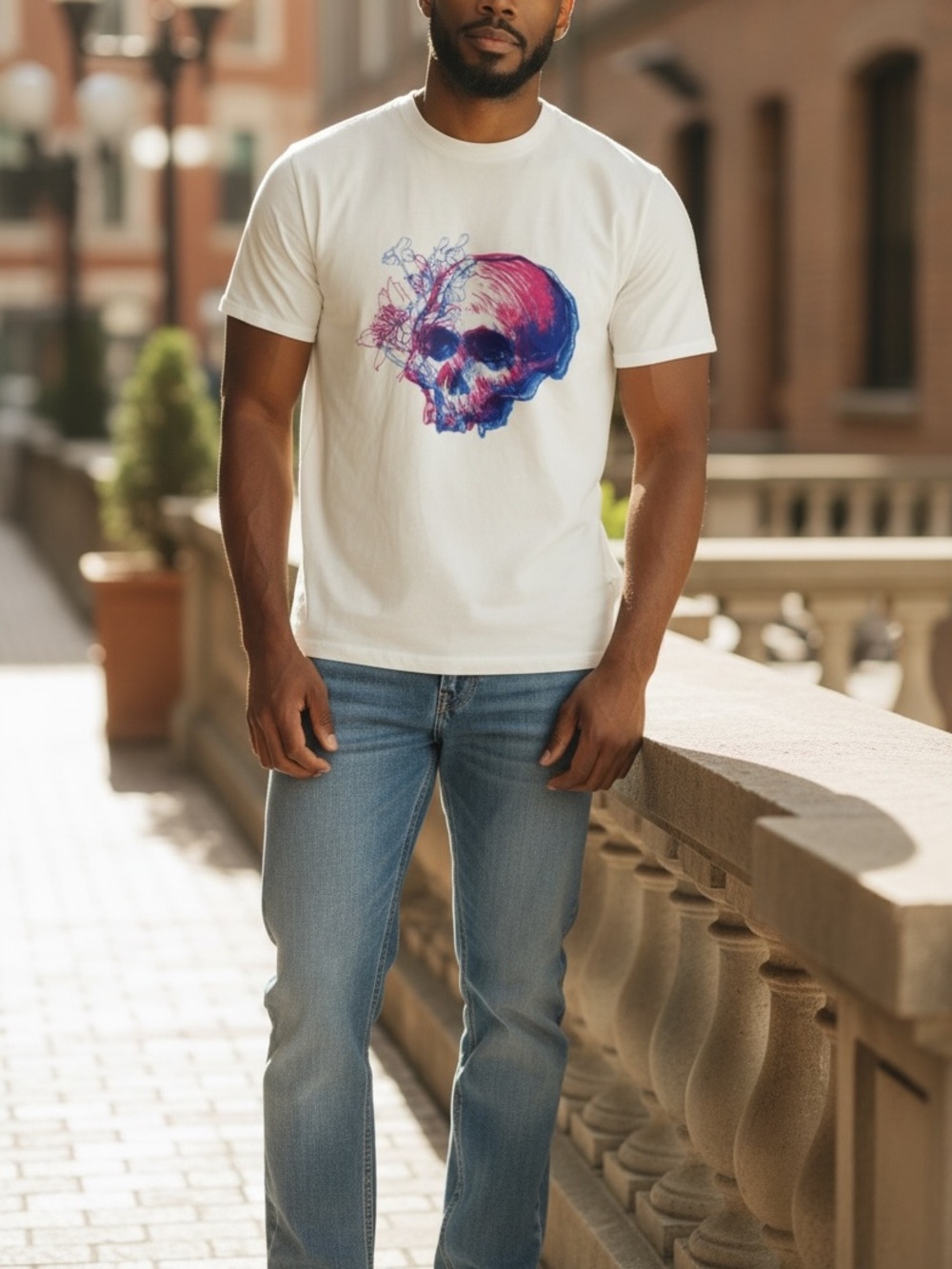 Robert Graham Mens White Tee (Rio Grande)